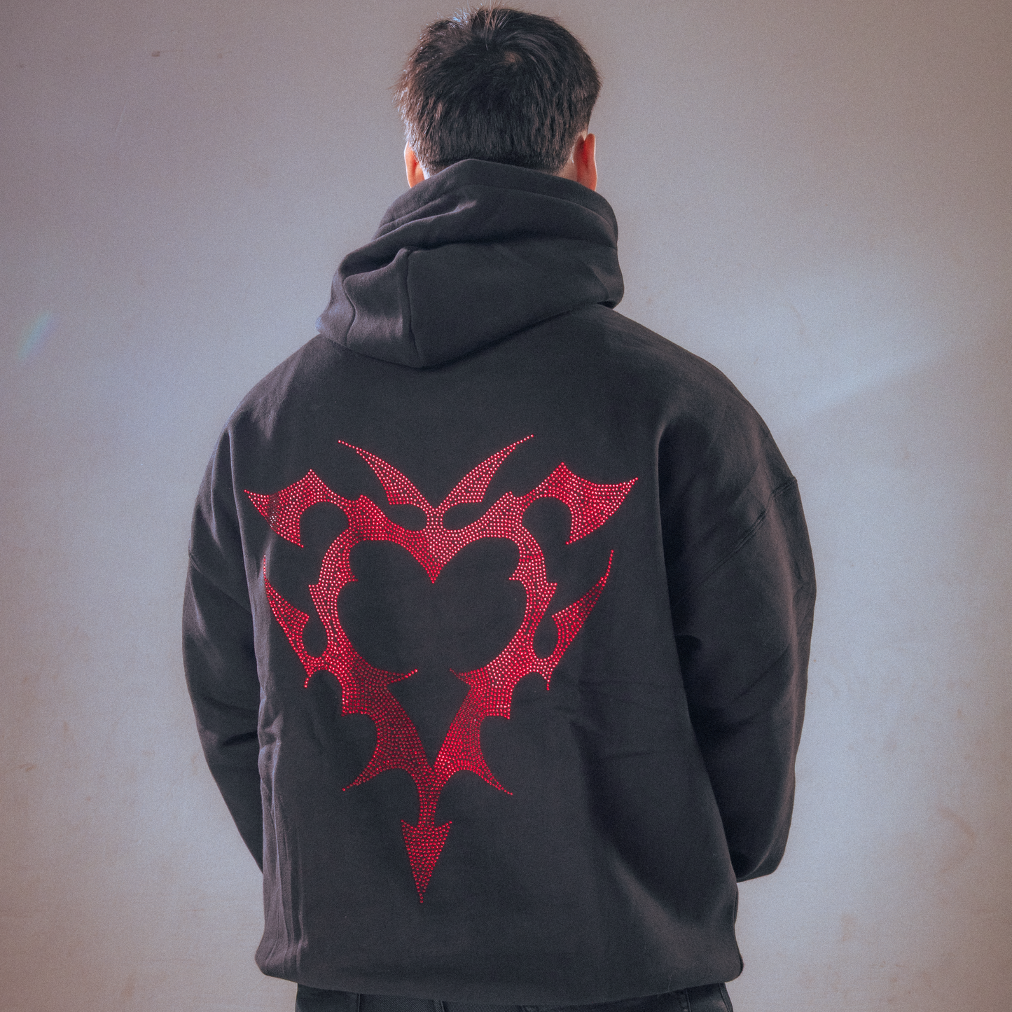 VARIA RHINESTONE HOODIE (RED)