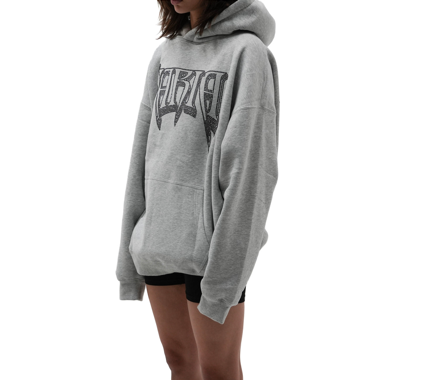 RHINESTONE HOODIE (GREY)