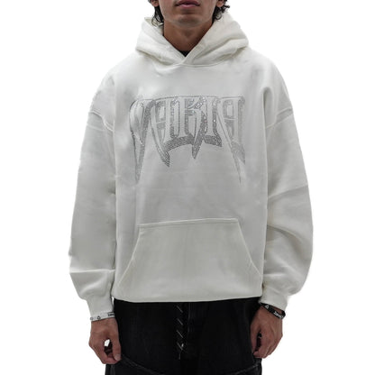 RHINESTONE HOODIE (WHITE)