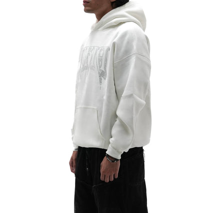 RHINESTONE HOODIE (WHITE)
