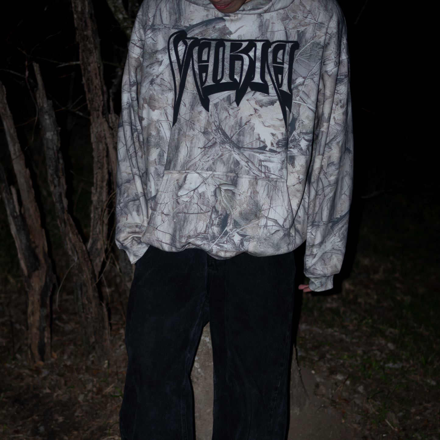 CAMO PUFF HEART HOODIE