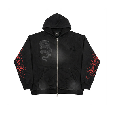 RED EYES ZIP HOODIE