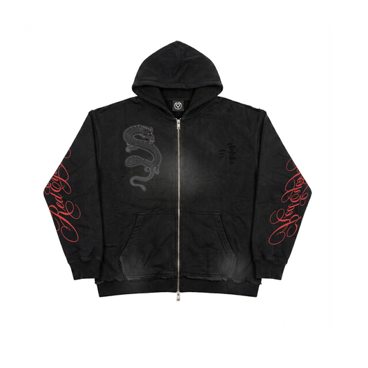 RED EYES ZIP HOODIE