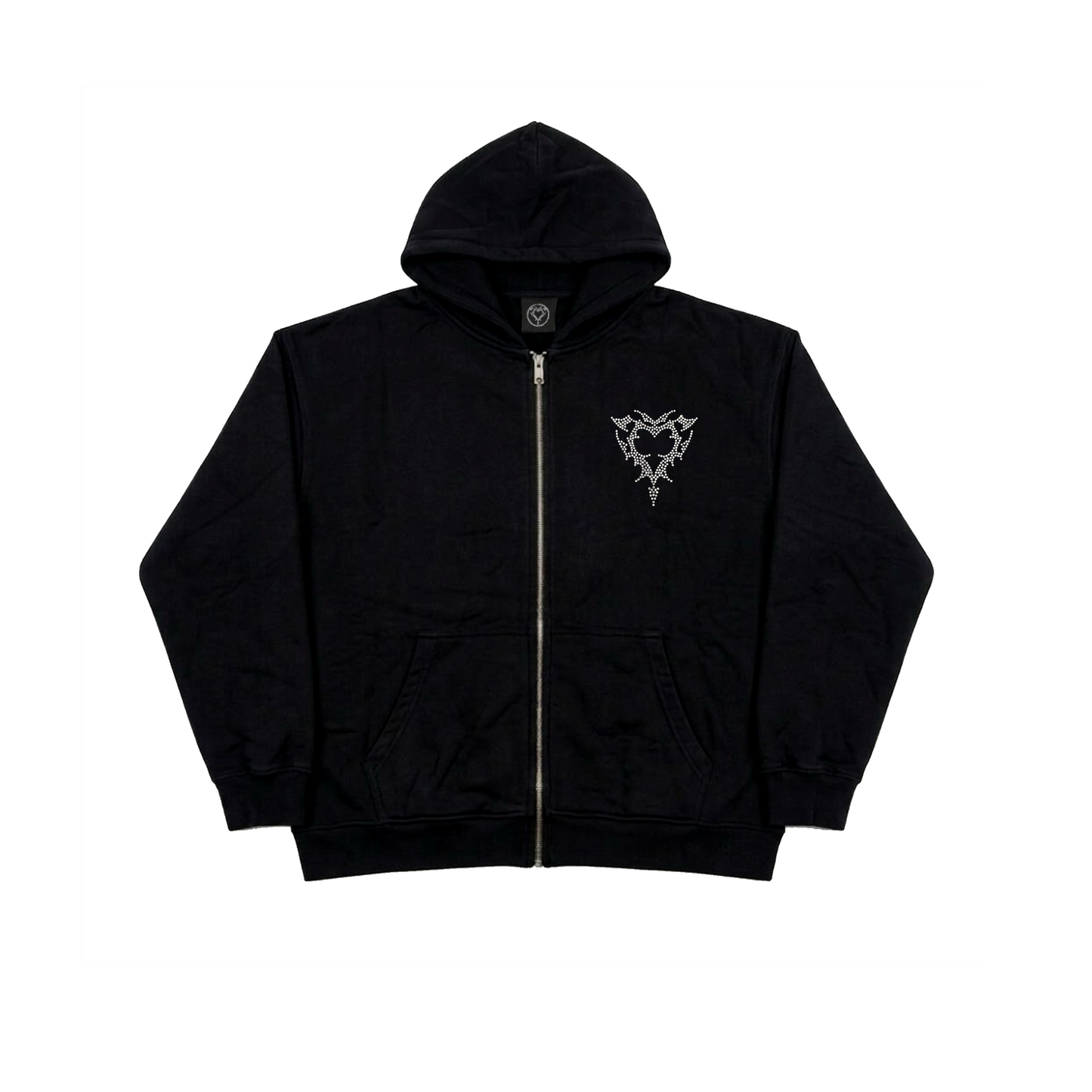 RHINESTONE ZIP UP