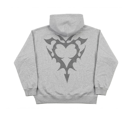 RHINESTONE HOODIE (GREY)