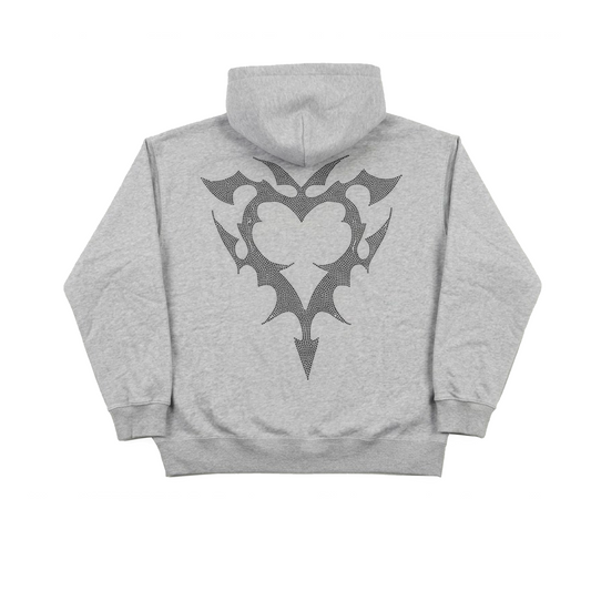 RHINESTONE HOODIE (GREY)